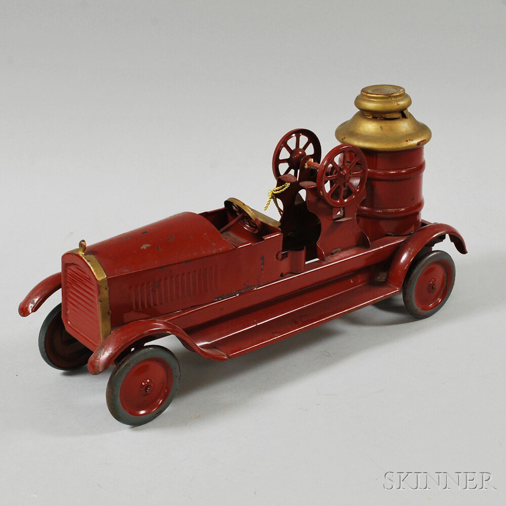 Appraisal: Pressed Steel Fire Pumper Wagon attributed to Dayton the red-painted