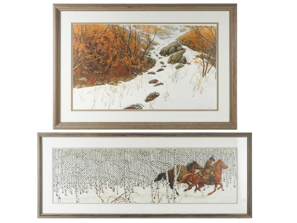 Appraisal: BEV DOOLITTLE B TWO LITHOGRAPHSeach signed numbered and stamped lower