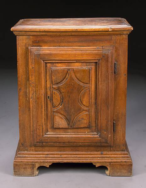 Appraisal: An Italian walnut cabinet th century height in width in