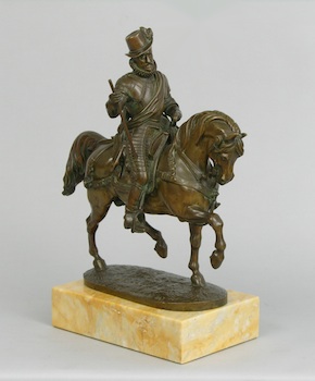 Appraisal: Alfred-Emile Nieuwerkerke French - Nobleman on a prancing horse Bronze