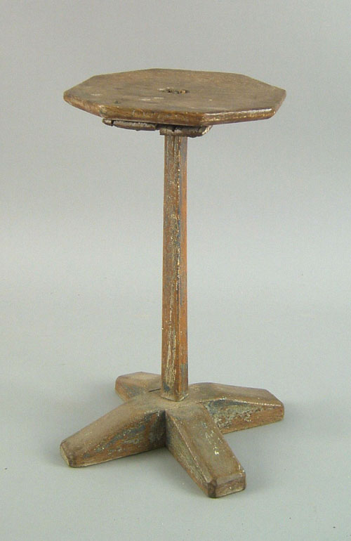 Appraisal: New England maple and pine candlestand ca with octagonal top