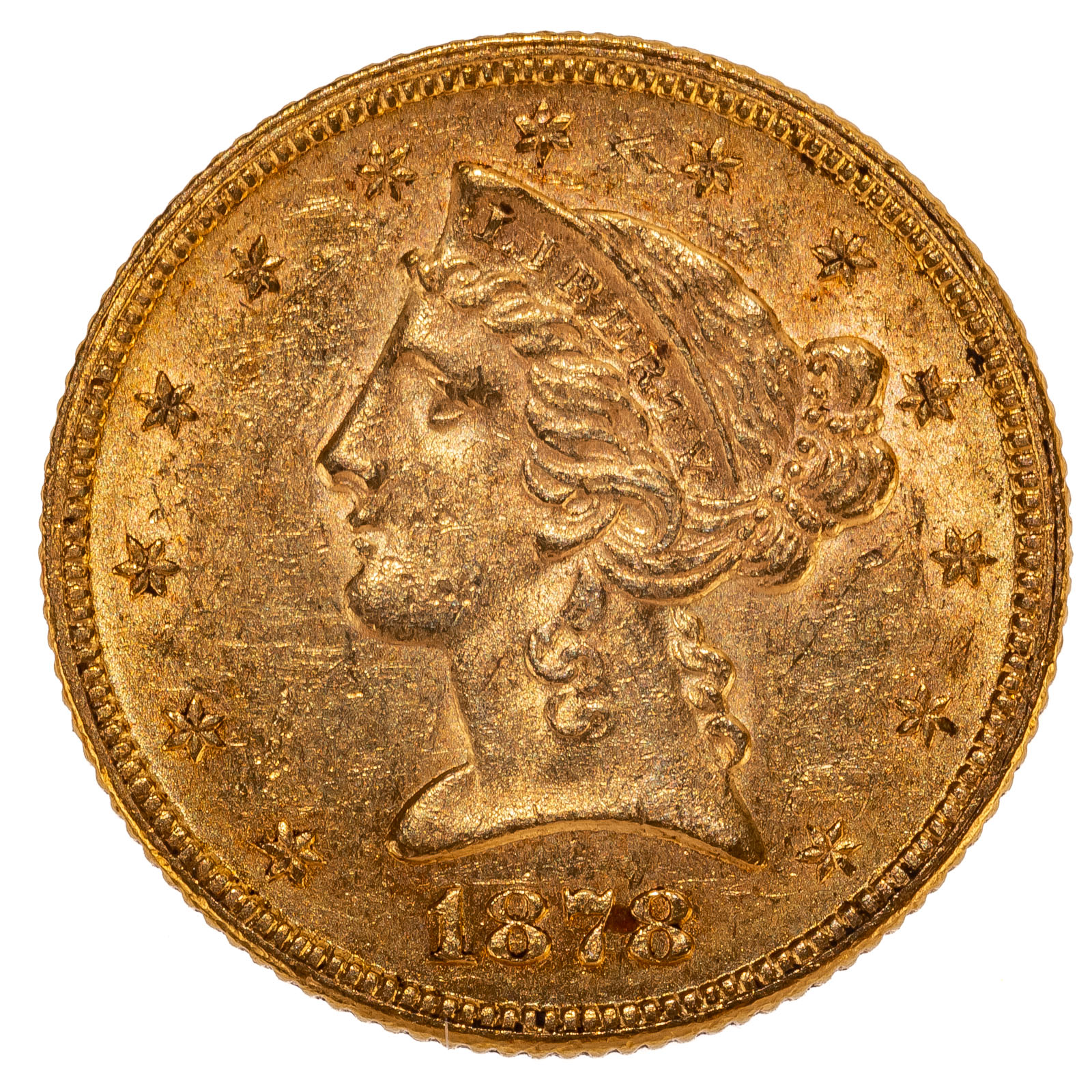 Appraisal: GOLD LIBERTY HALF EAGLE XF AU Reverse has plenty of