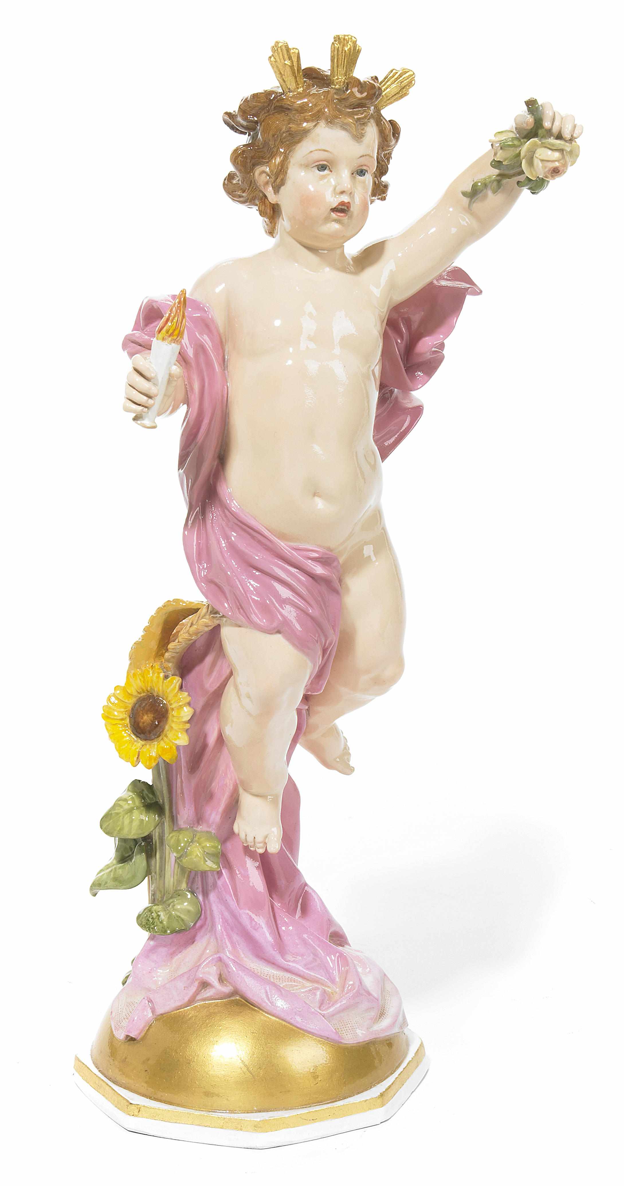 Appraisal: A Meissen porcelain figure emblematic of Dawn late th early