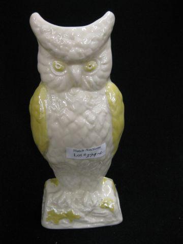 Appraisal: Irish Belleek Porcelain Figural Owl Vase excellent