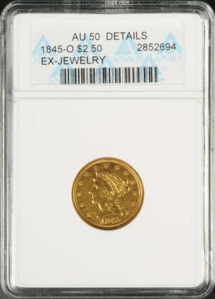 Appraisal: -O Coronet Gold Eagle AU Ex-Jewelry Description Graded by ANACS