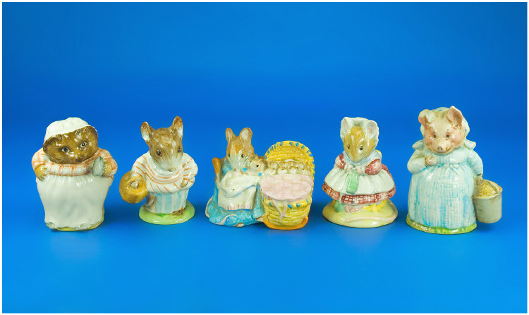 Appraisal: Five Beswick Beatrix Potters Figures Comprising Mrs Tittlemouse The Old