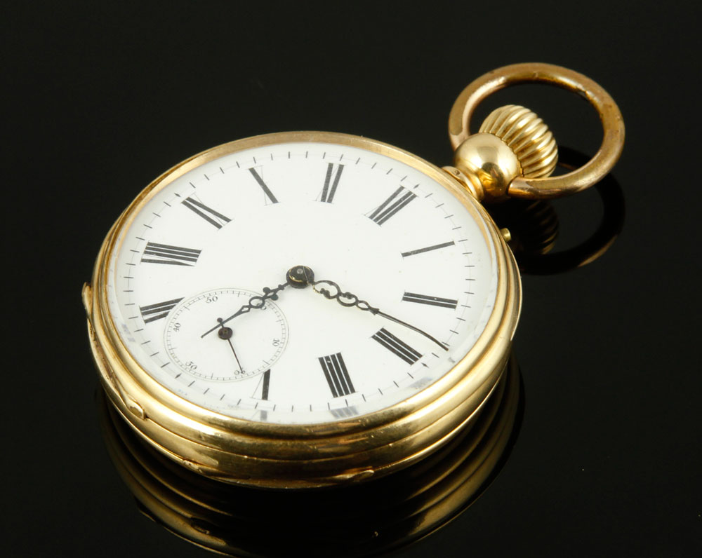 Appraisal: - K Yellow Gold Pocket Watch K yellow gold pocket