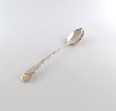 Appraisal: A George III silver old English pattern basting spoon over-stamped