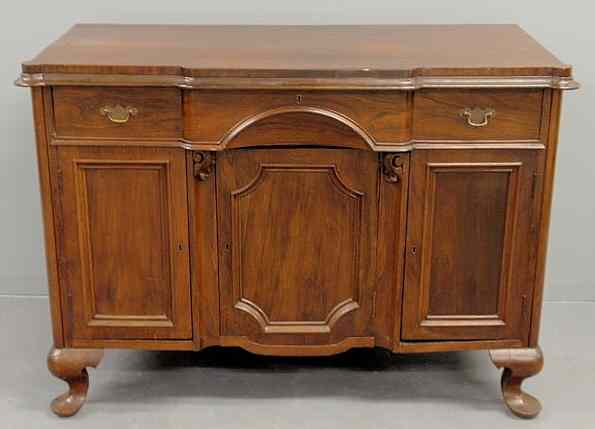 Appraisal: Queen Anne style rosewood commode th c with one long