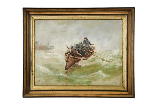 Appraisal: MARINE VIEW BY J SCRANTON LATE TH CENTURY Oil on