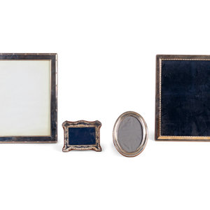 Appraisal: A Collection of Four Silver Picture Frames TH CENTURY various