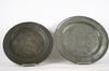 Appraisal: CHARGERS - Lot of two th C English pewter chargers