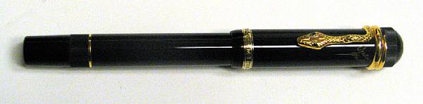 Appraisal: MONTBLANC Resin and Vermeil Agatha Christie Fountain Pen Crafted from