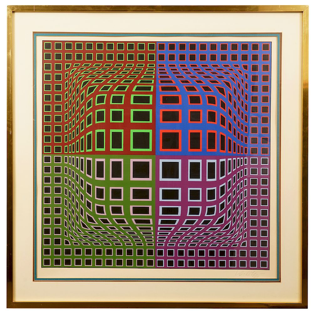 Appraisal: Victor Vasarely Silkscreen Signed Numbered Victor Vasarely Hungary - Silkscreen