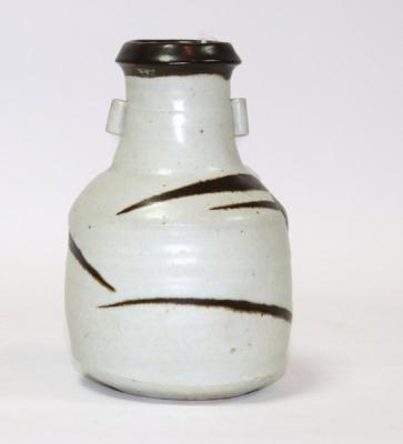 Appraisal: Janet Leach St Ives Pottery a stoneware bottle vase thick