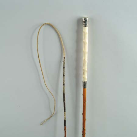 Appraisal: OUTSTANDING IVORY SILVER AND WOOD BUGGY WHIP BY SWAINE ADENEY