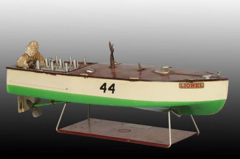 Appraisal: Lionel No Speedboat with Stand Description Pre-War Paint is flaked