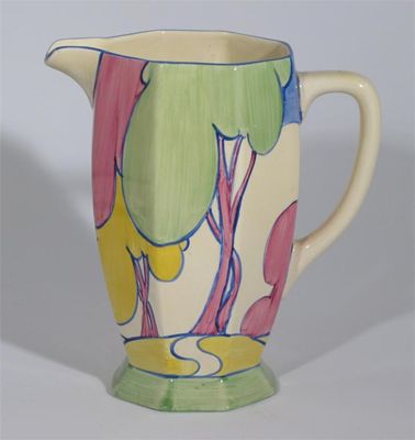 Appraisal: Pastel Autumn' a large Clarice Cliff Bizarre Athens jug painted