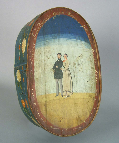 Appraisal: Painted brides box th c h w d