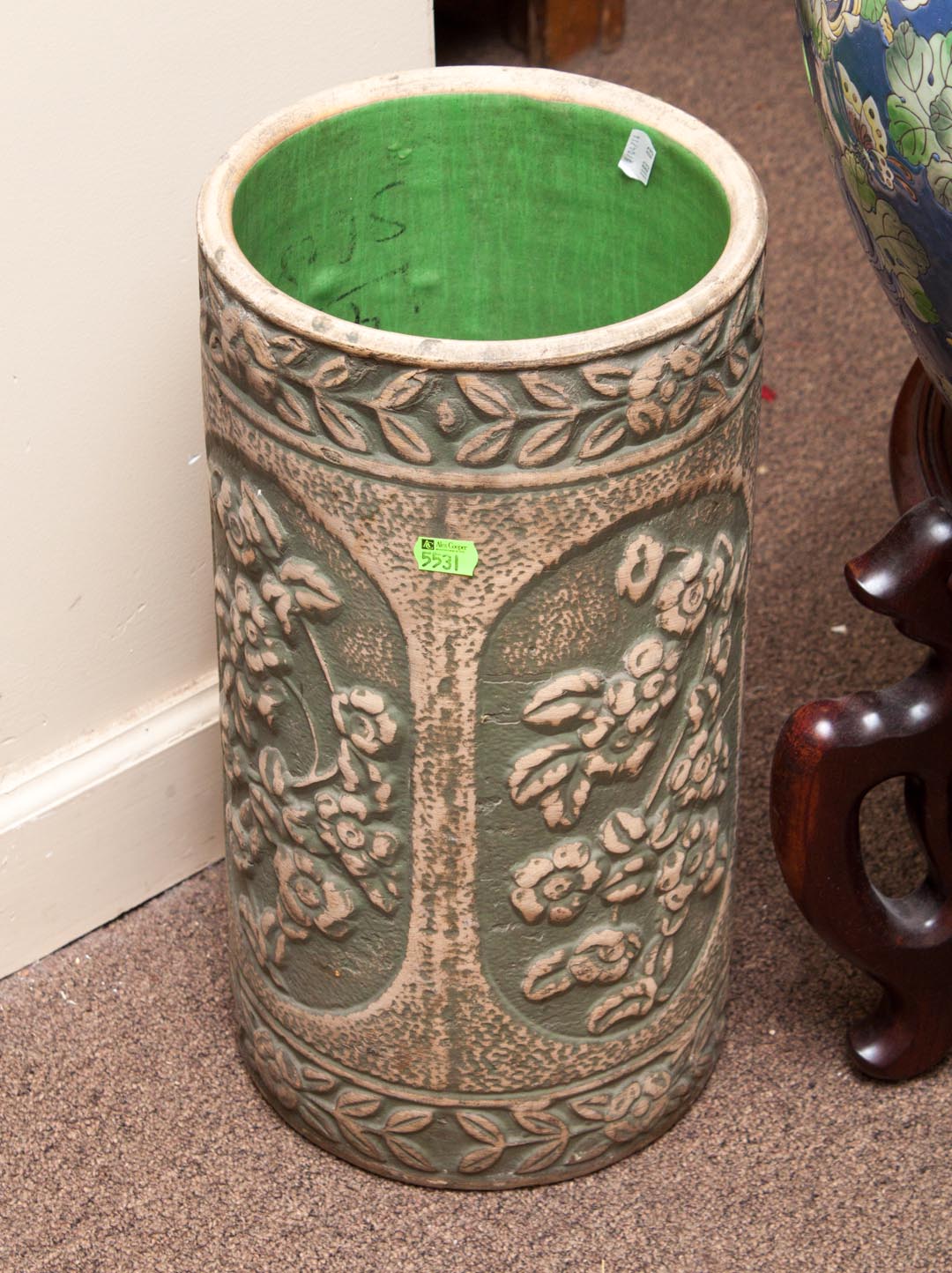 Appraisal: Art pottery umbrella stand