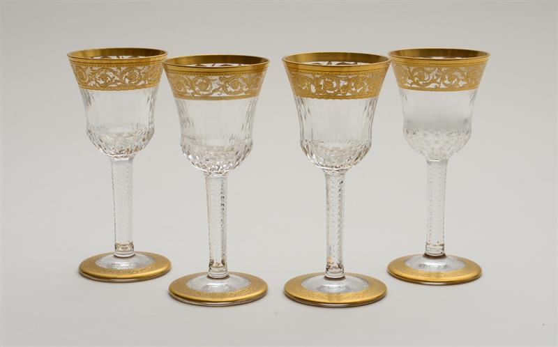 Appraisal: EXTENSIVE -PIECE ST LOUIS GILT-EMBOSSED CUT-CRYSTAL STEMWARE SERVICE IN THE