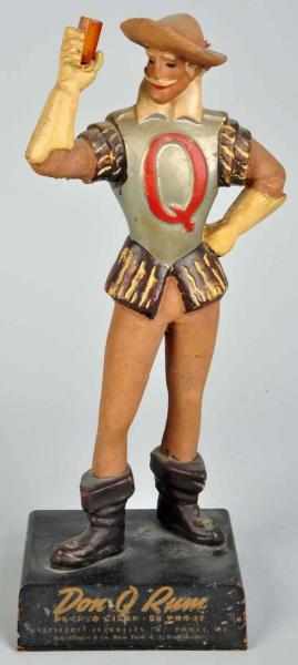 Appraisal: Hard Rubber Wood Don Q Rum Advertising Figure s Original