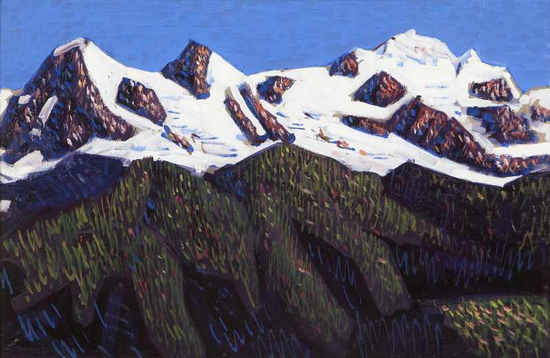 Appraisal: Snow-capped mountain oil on board '' H x '' W