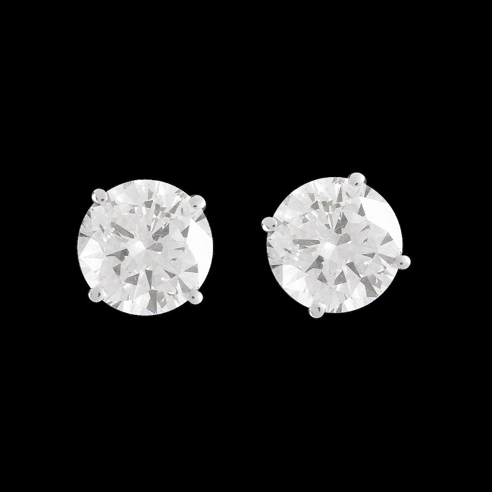 Appraisal: ct TW Diamond and K Ear Studs Approx Carat TW