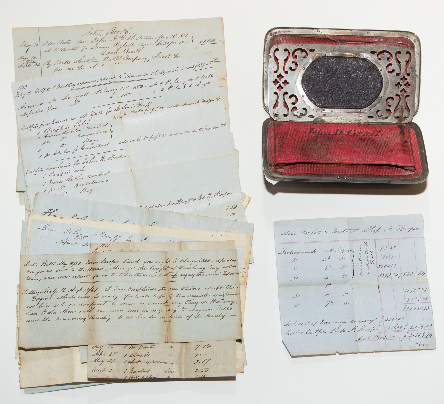 Appraisal: MEMORANDA OF A BALTIMORE BUSINESSMAN S-' S Comprising an assortment