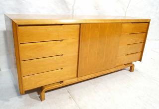 Appraisal: EDMUND SPENCE Blond Wood Low Dresser Credenza Ra EDMUND SPENCE