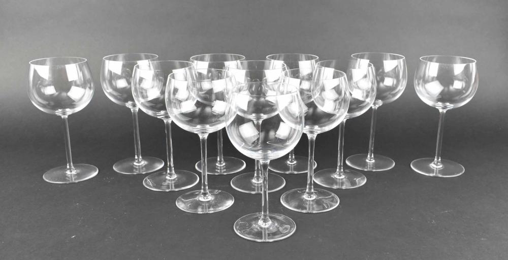 Appraisal: SET OF TWELVE VAL ST LAMBERT RED WINE GLASSESThe underside