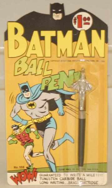 Appraisal: Vintage Batman Ballpoint Pen in Box Includes a colorful original