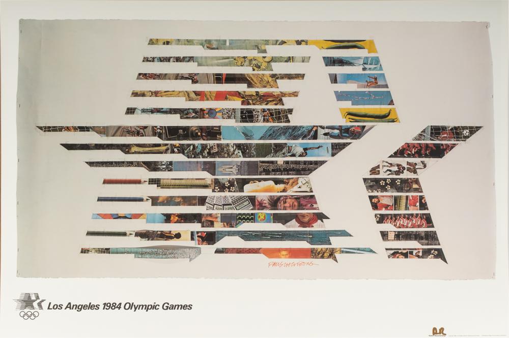 Appraisal: ROBERT RAUSCHENBERG - LOS ANGELES OLYMPIC GAMES offset lithograph in