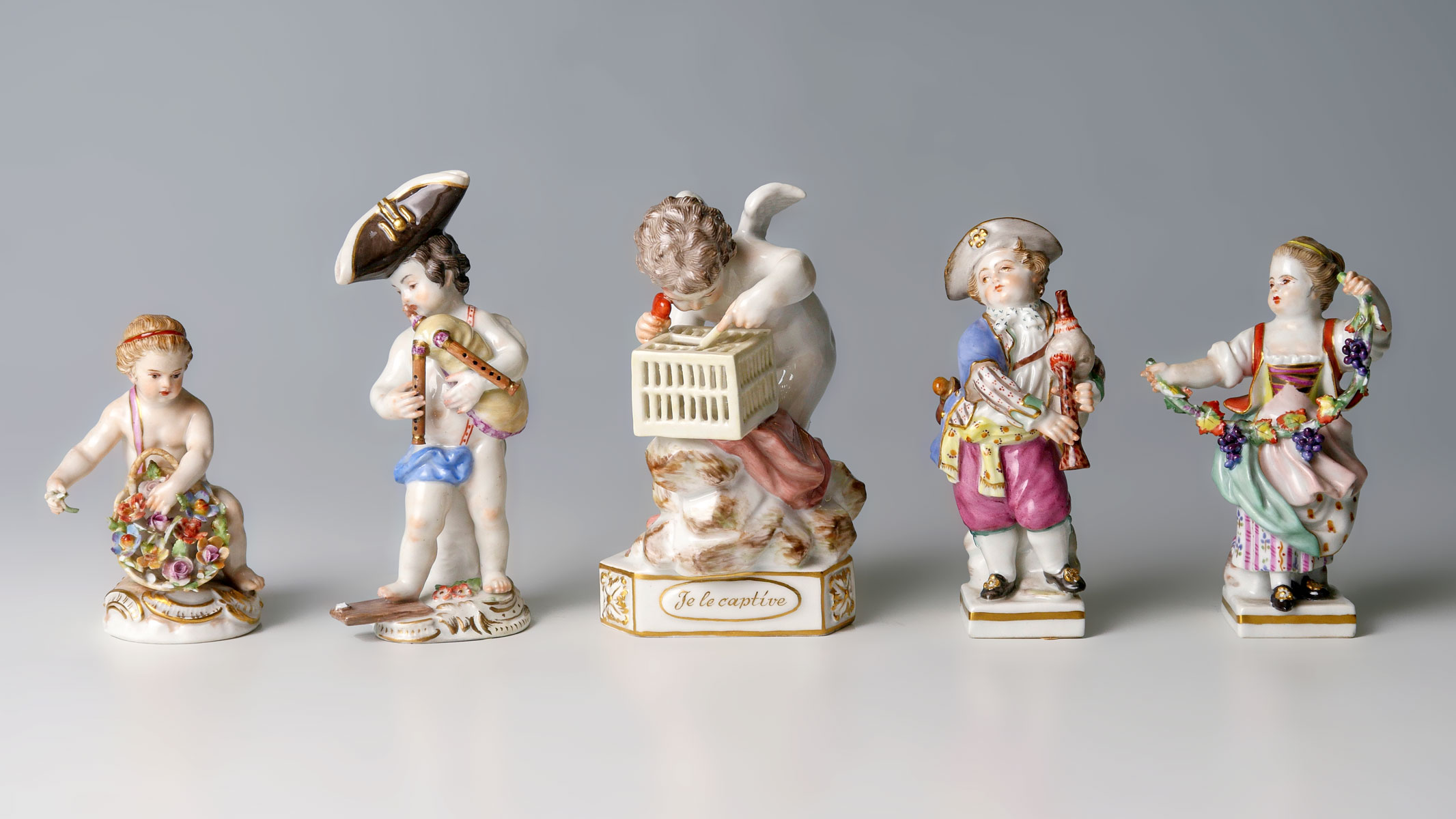 Appraisal: PC TH C MEISSEN PORCELAIN FIGURES Comprising - Musicians -