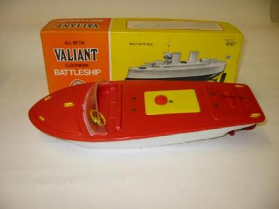 Appraisal: A Minx speedboat clockwork plastic construction red and yellow deck