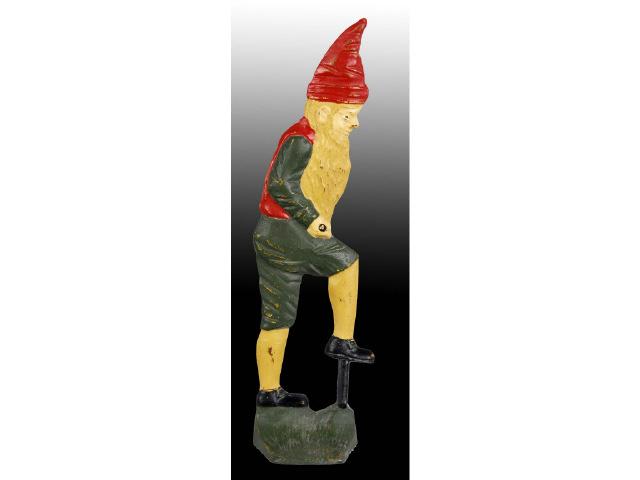 Appraisal: Elf Digging For Gold Cast Iron Doorstop Description Double-sided solid