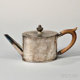 Appraisal: George III Sterling Silver Teapot London - Thomas Wallis II