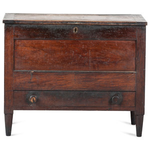 Appraisal: A Federal Walnut One-Drawer Sugar Chest Likely Kentucky Circa retains