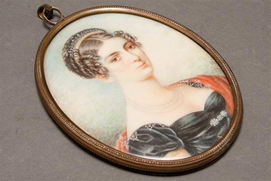 Appraisal: German School th century Portrait miniature of Victoria Herrogin von