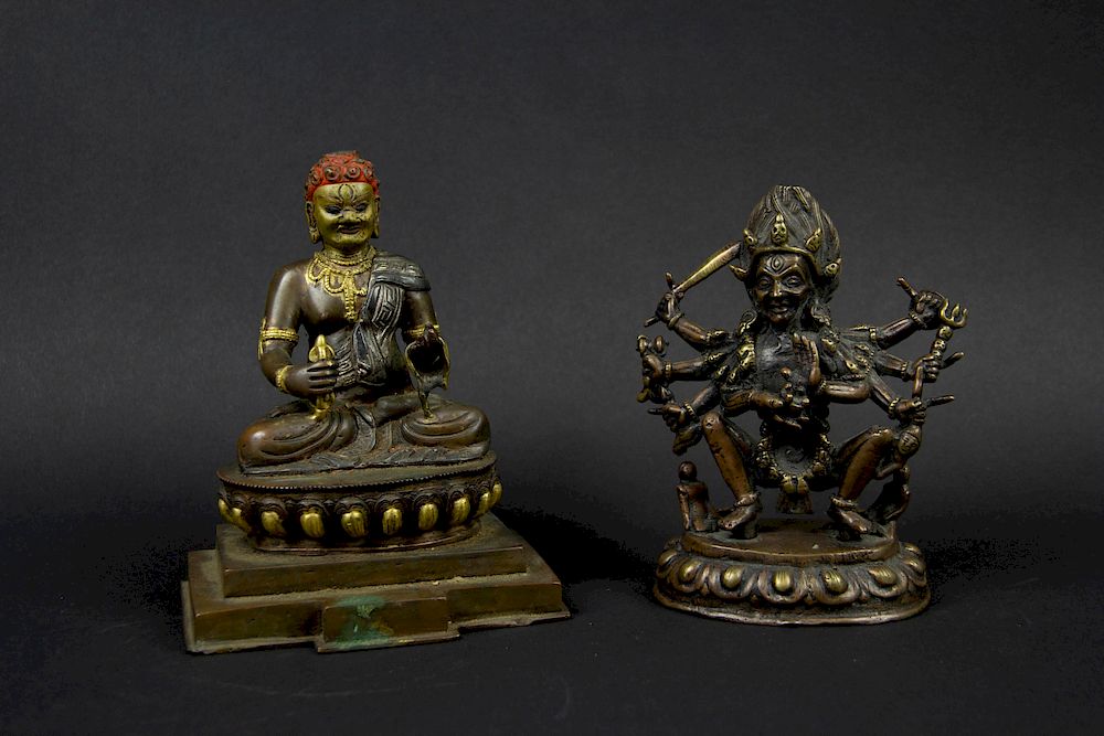 Appraisal: Two Bronze Figures of Kali and Acala The figure of