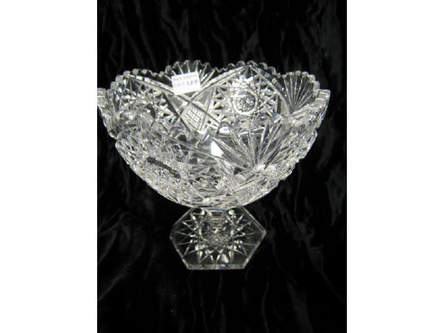 Appraisal: Brilliant Period Cut Glass Deep Compote pedestal base scarcer form