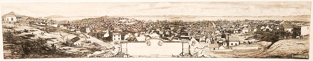 Appraisal: Charles Meryon - steel etching Panorama View of San Francisco