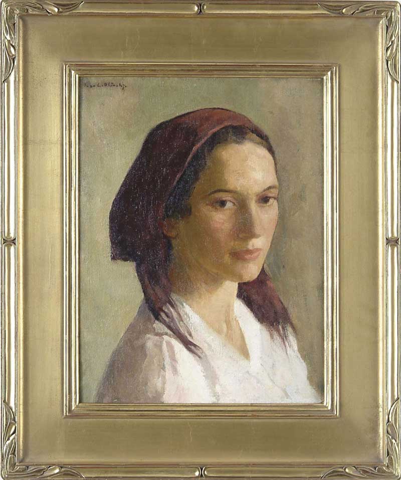 Appraisal: IVAN GREGOREWITCH OLINSKY American - PORTRAIT OF YOUNG WOMAN Oil