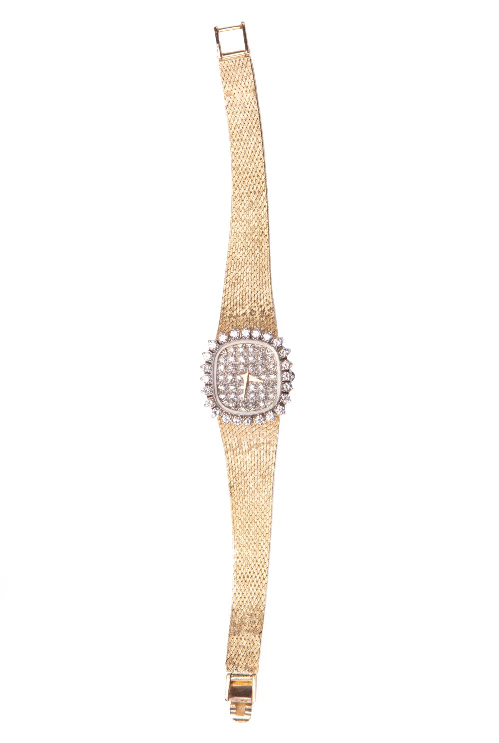 Appraisal: Ladies' kt Yellow Gold and Diamond Wristwatch dial pave-set with