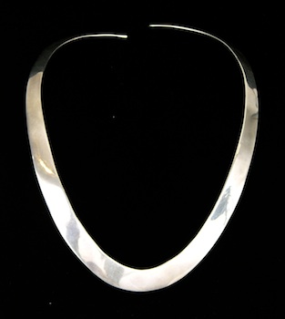 Appraisal: A Handmade Sterling Silver One Piece Necklace Signed H Laguna