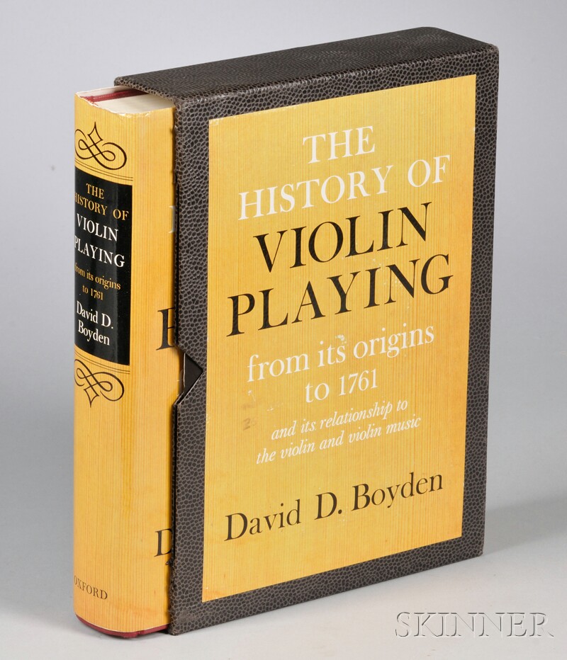 Appraisal: Boyden David The History of Violin Playing