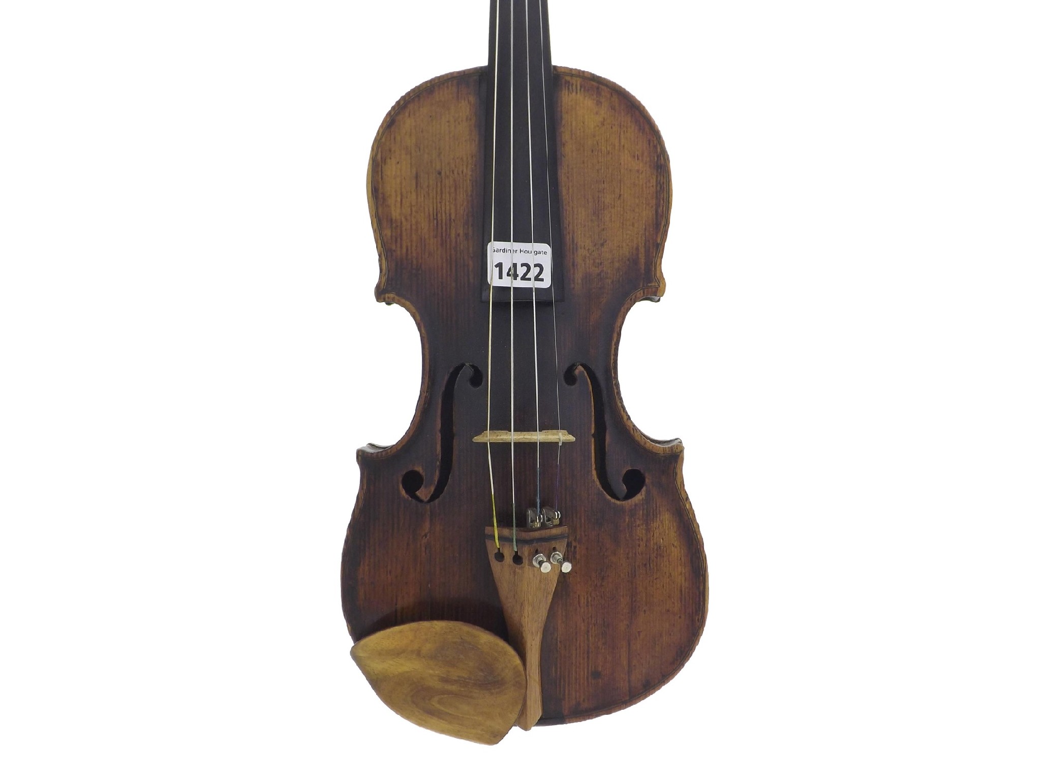 Appraisal: Late th century German seven-eighth size Saxon violin labelled Joseph