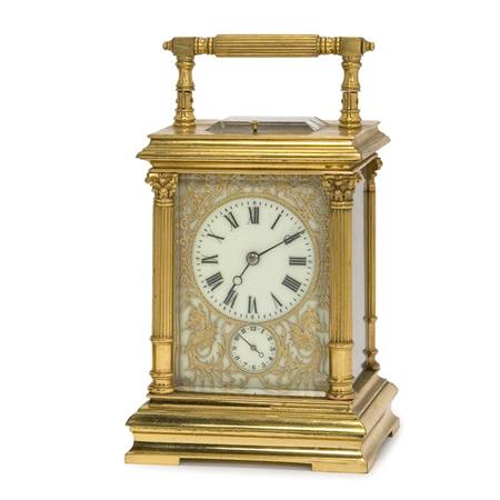 Appraisal: Gilt-Metal Carriage Clock Estimate -