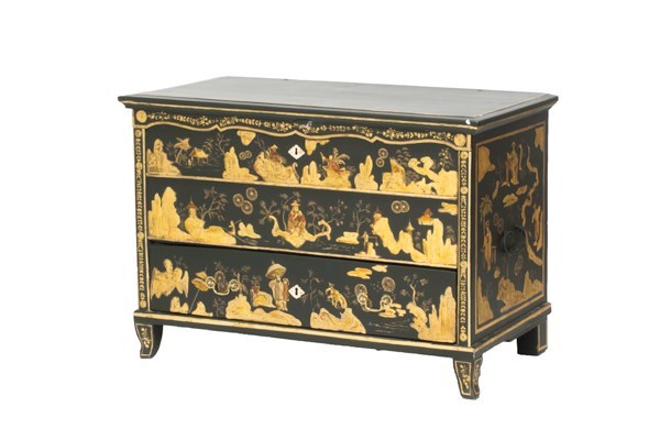 Appraisal: A th century and later green and gold chinoiserie decorated