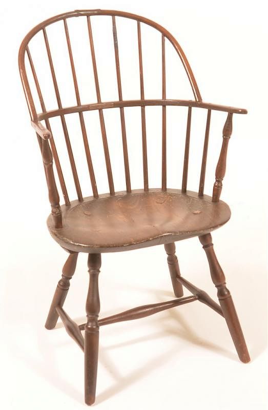 Appraisal: Pennsylvania Sack Back Windsor Armchair Pennsylvania Sack Back Windsor Armchair